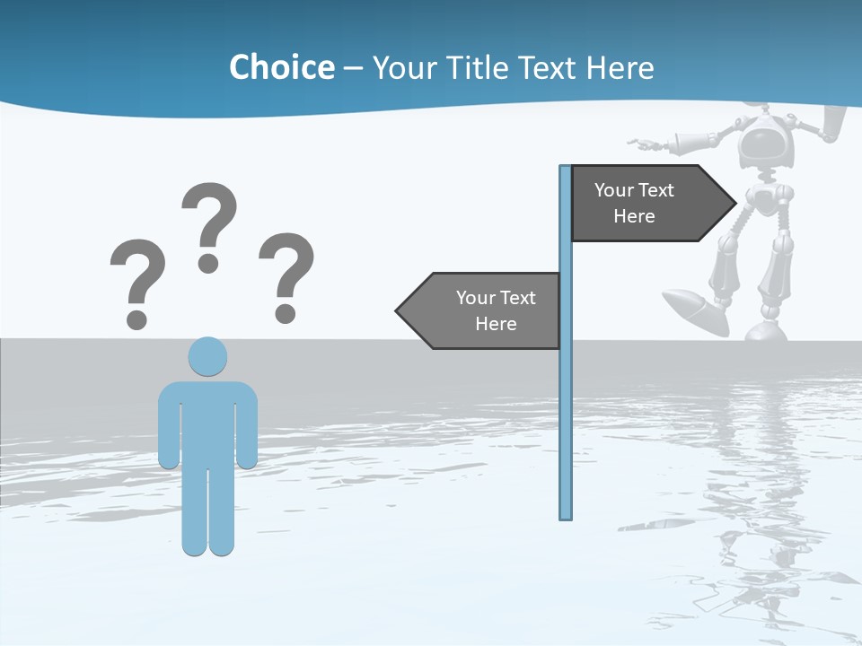 Detail Wallpaper Toon Bot PowerPoint Template