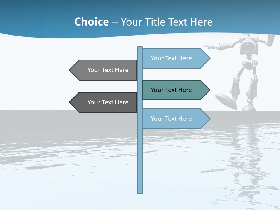 Detail Wallpaper Toon Bot PowerPoint Template