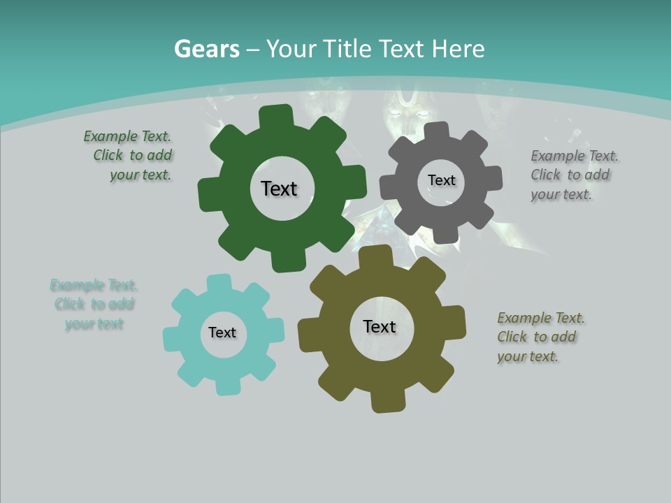 D Render Steel Machine PowerPoint Template