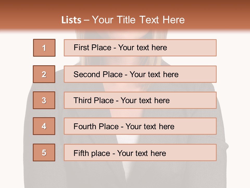 Confident Woman Successful PowerPoint Template