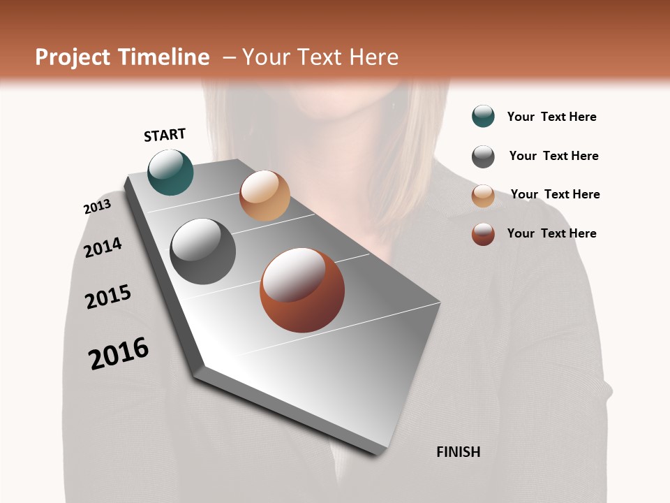 Confident Woman Successful PowerPoint Template