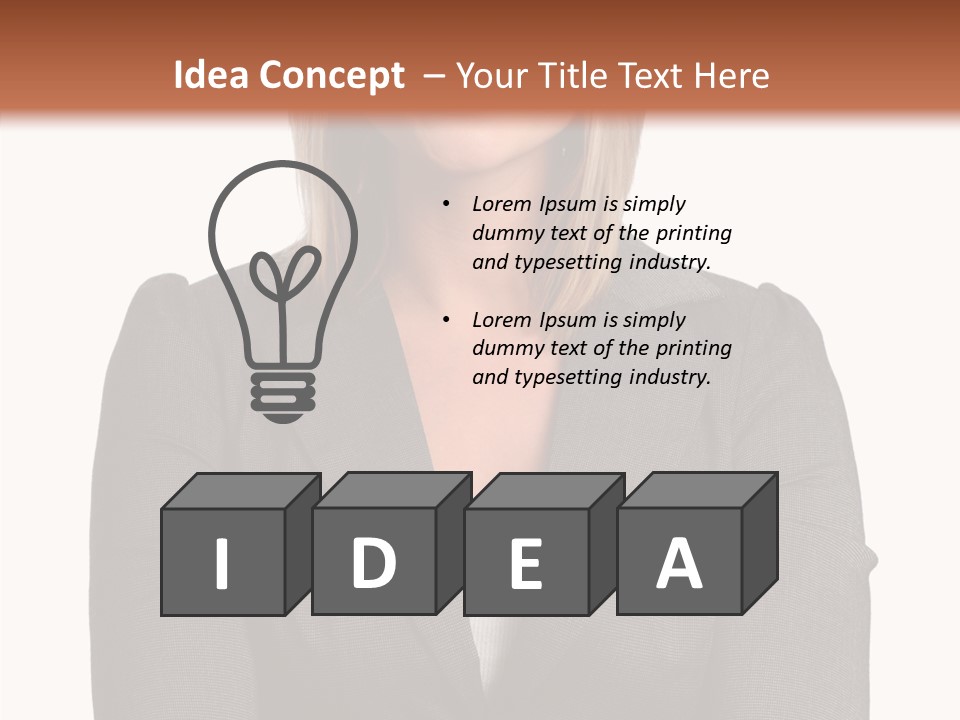 Confident Woman Successful PowerPoint Template