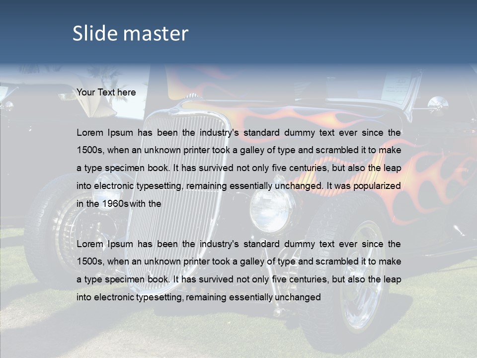 Custom Flames Chrome PowerPoint Template