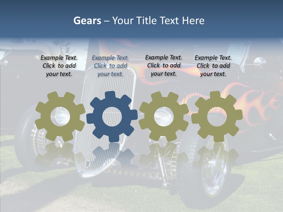 Custom Flames Chrome PowerPoint Template