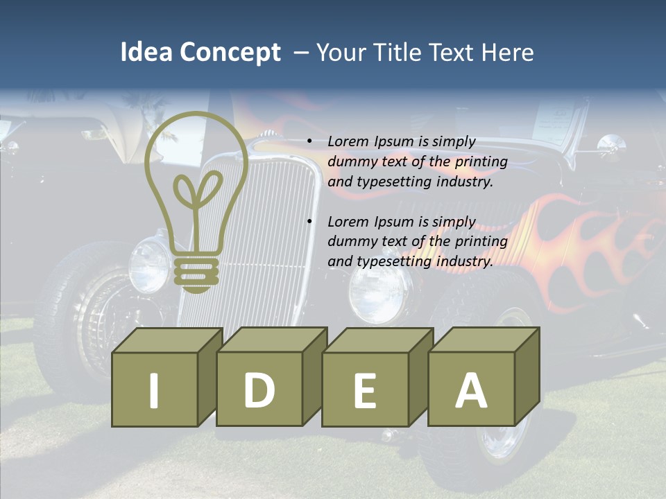 Custom Flames Chrome PowerPoint Template