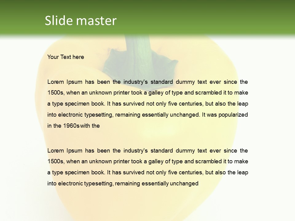 Nutrition Fresh Yellow PowerPoint Template