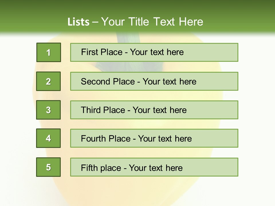 Nutrition Fresh Yellow PowerPoint Template