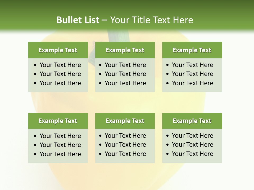 Nutrition Fresh Yellow PowerPoint Template