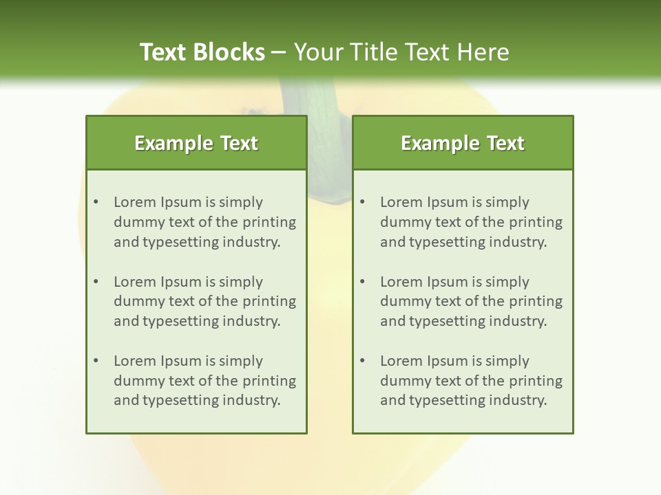 Nutrition Fresh Yellow PowerPoint Template
