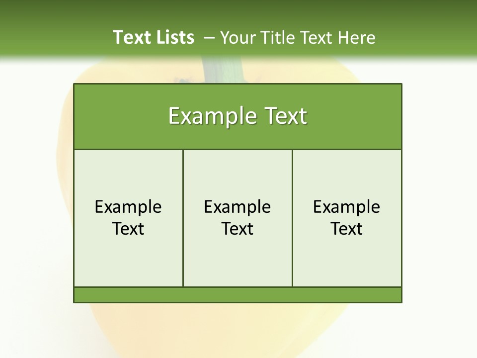 Nutrition Fresh Yellow PowerPoint Template