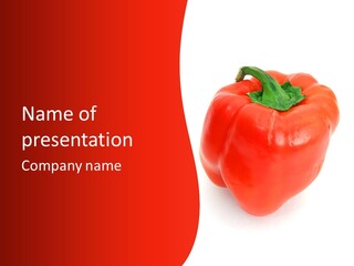 Red Vegetable Pepper PowerPoint Template