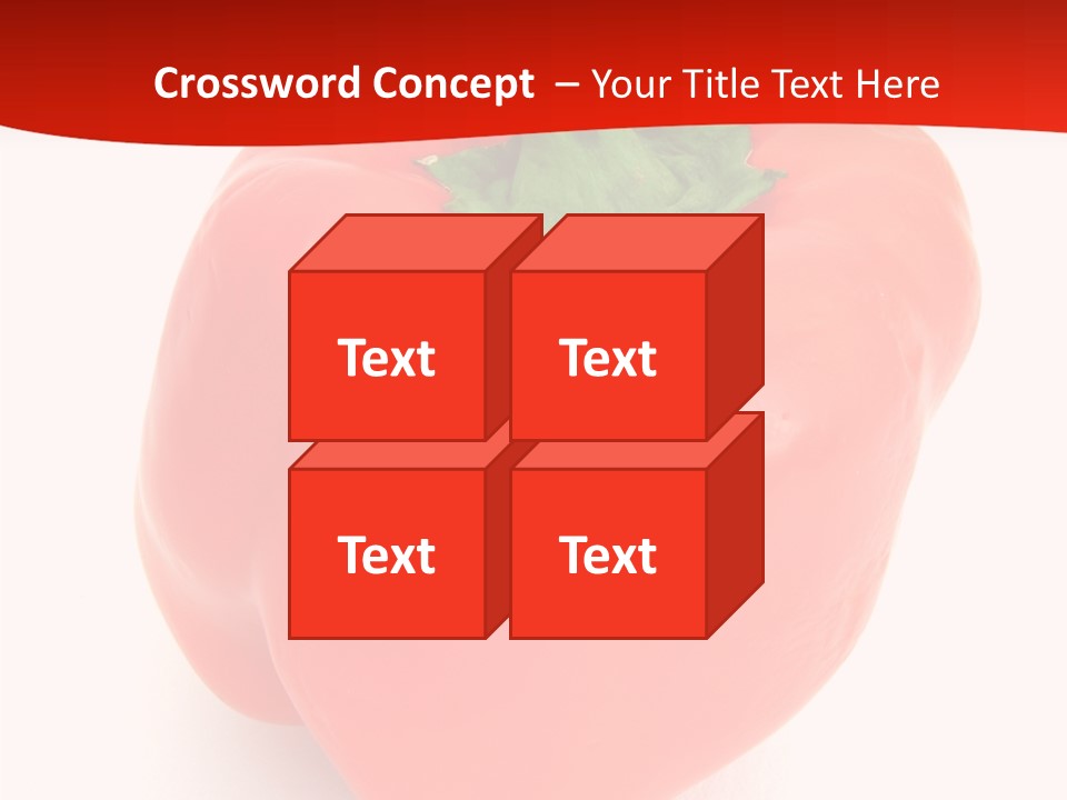 Red Vegetable Pepper PowerPoint Template