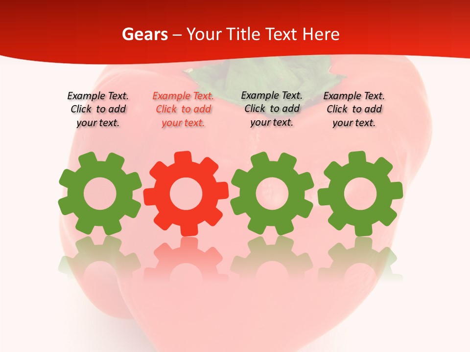 Red Vegetable Pepper PowerPoint Template