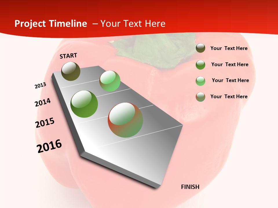 Red Vegetable Pepper PowerPoint Template