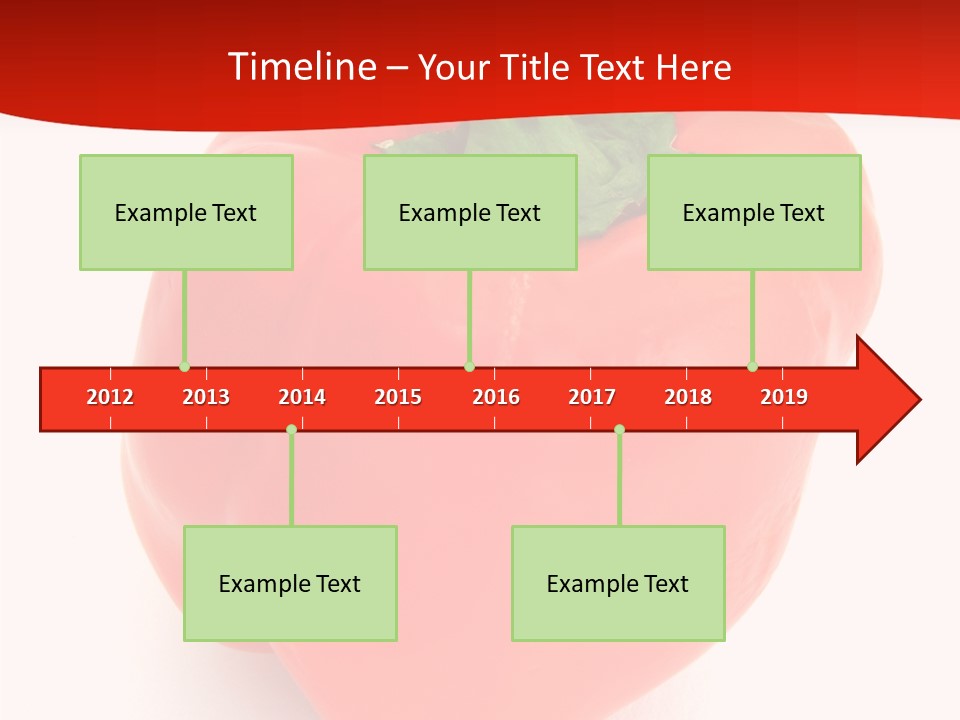 Red Vegetable Pepper PowerPoint Template