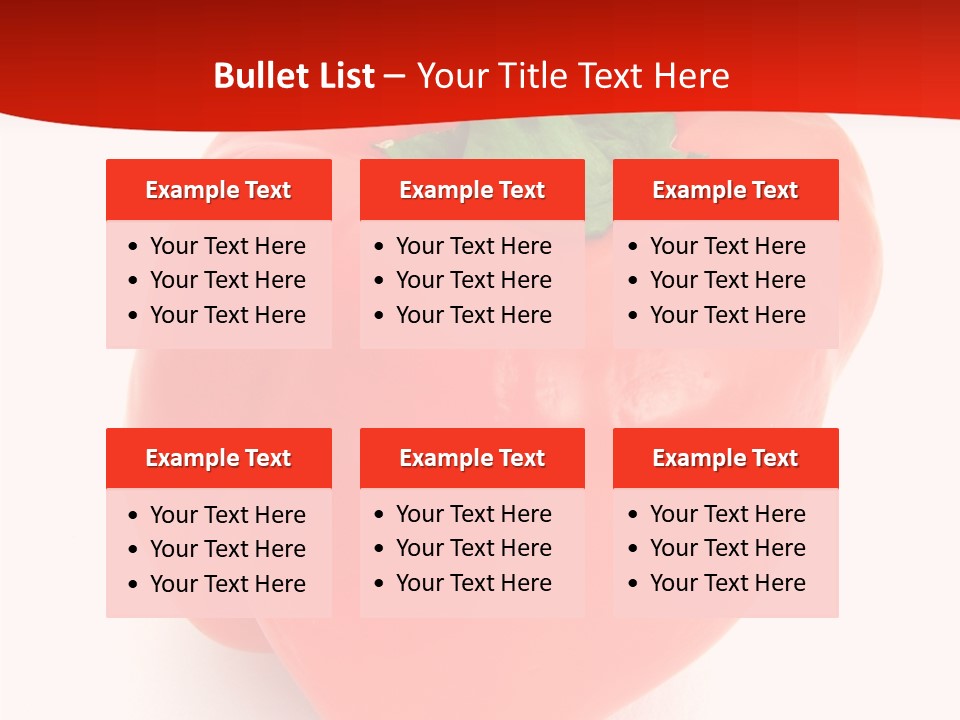 Red Vegetable Pepper PowerPoint Template