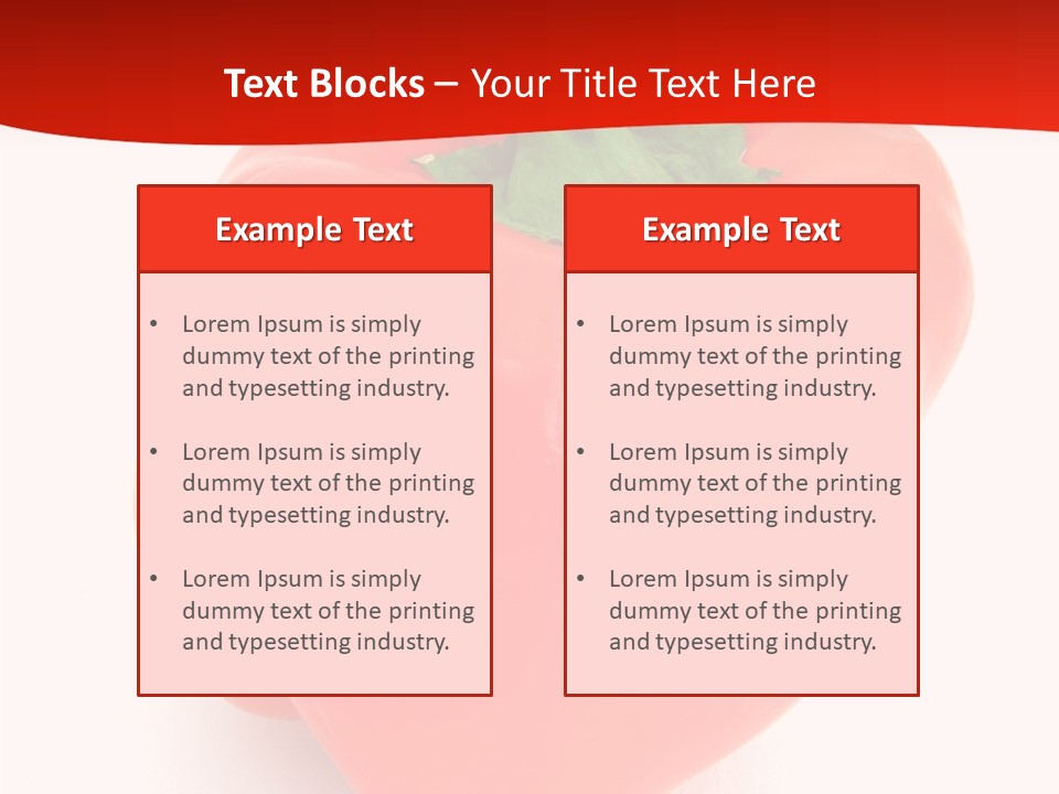 Red Vegetable Pepper PowerPoint Template
