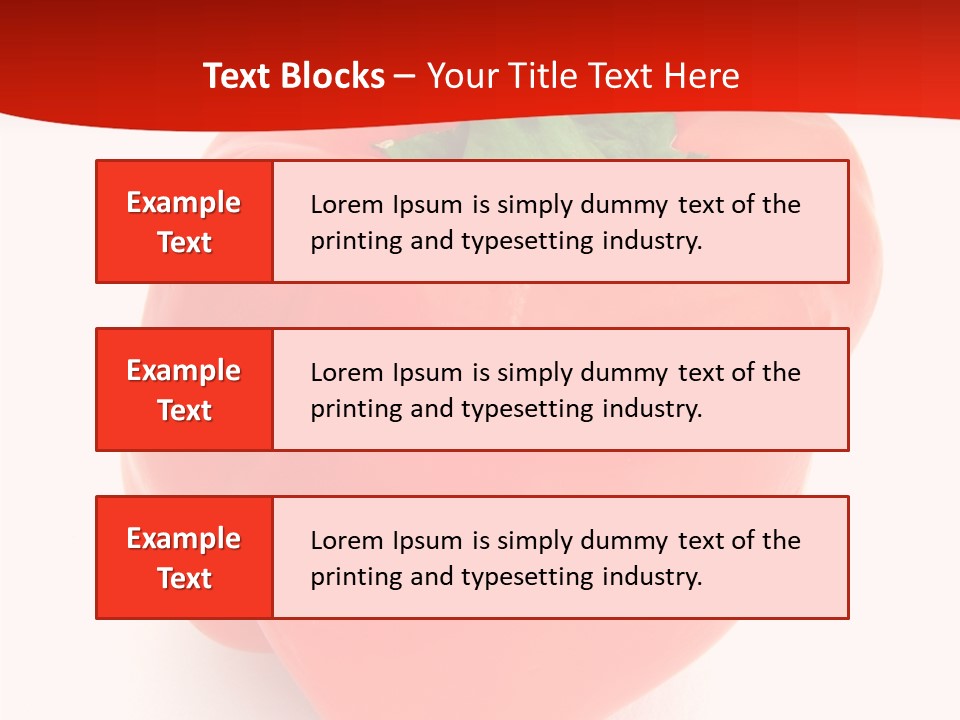 Red Vegetable Pepper PowerPoint Template