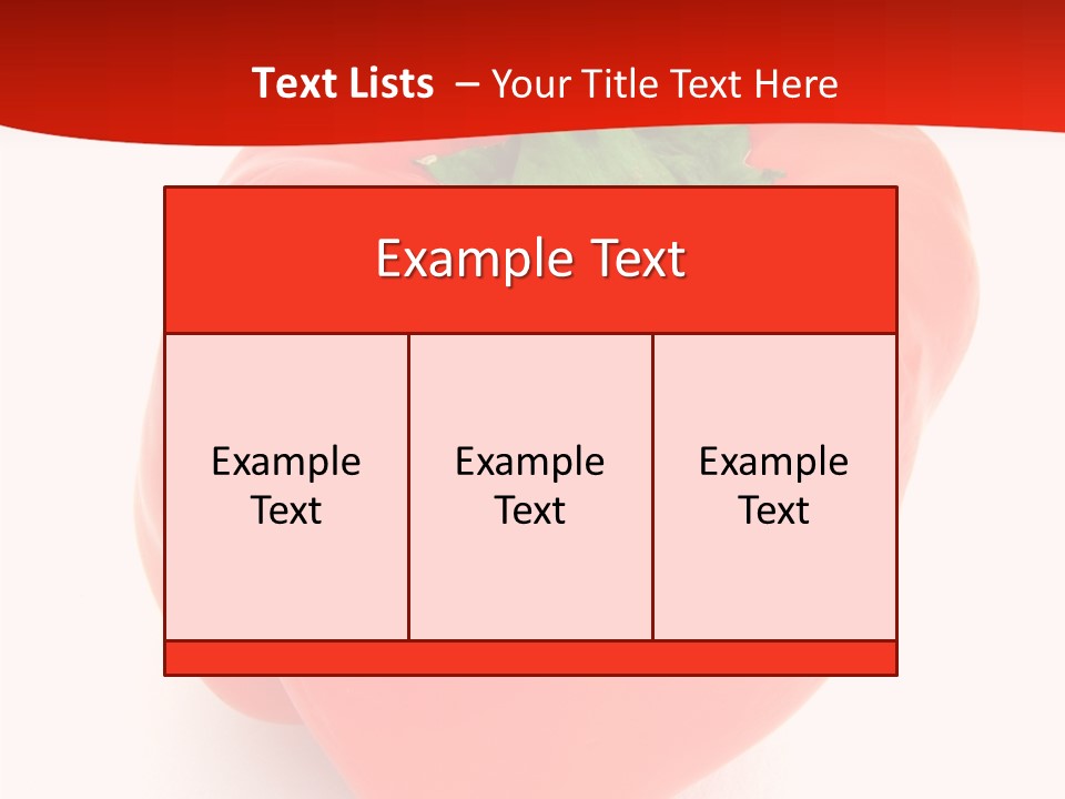 Red Vegetable Pepper PowerPoint Template