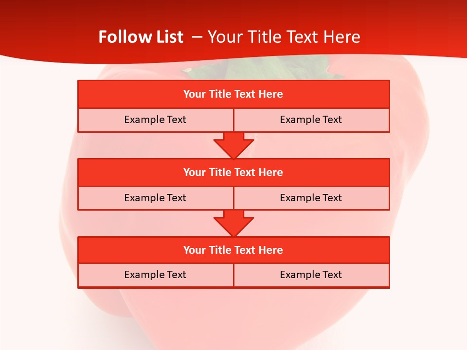 Red Vegetable Pepper PowerPoint Template