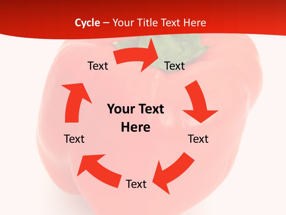Red Vegetable Pepper PowerPoint Template