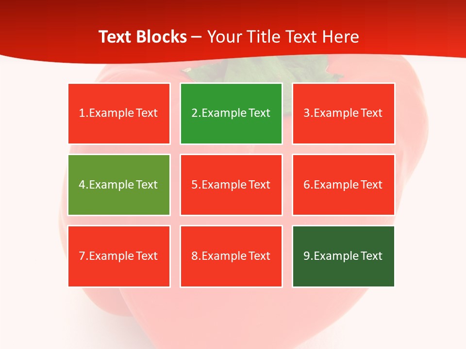 Red Vegetable Pepper PowerPoint Template