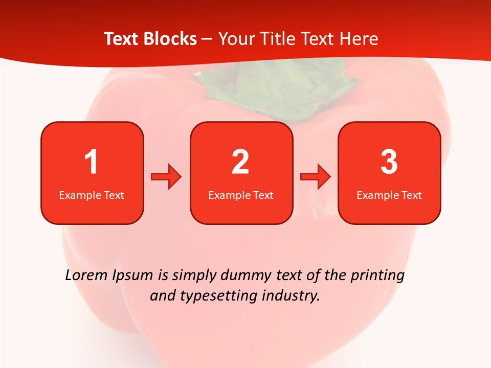 Red Vegetable Pepper PowerPoint Template