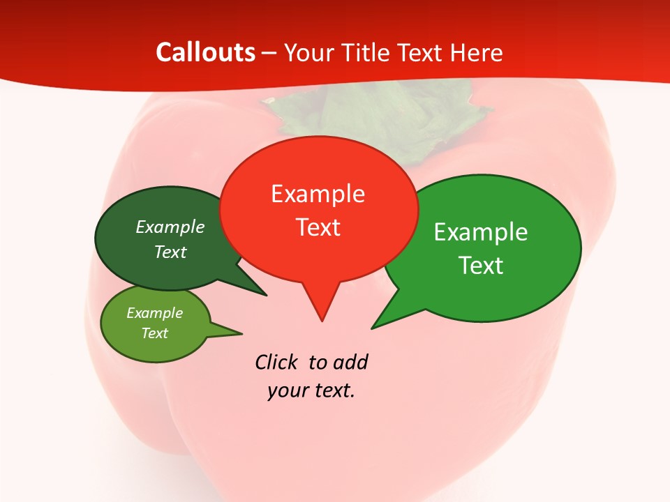 Red Vegetable Pepper PowerPoint Template