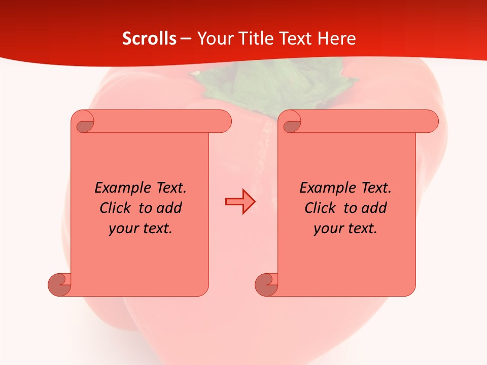 Red Vegetable Pepper PowerPoint Template