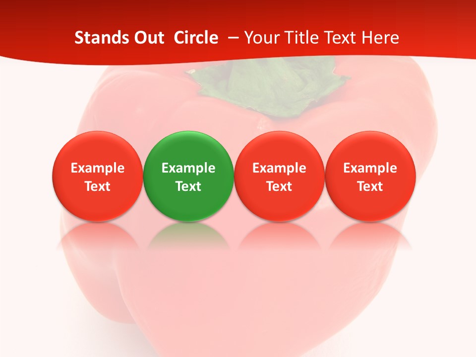 Red Vegetable Pepper PowerPoint Template