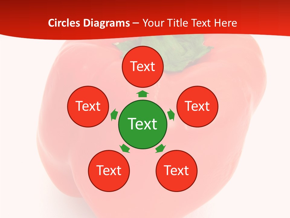 Red Vegetable Pepper PowerPoint Template