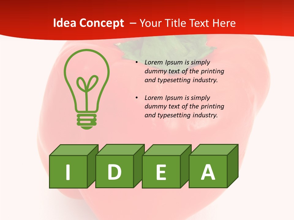 Red Vegetable Pepper PowerPoint Template