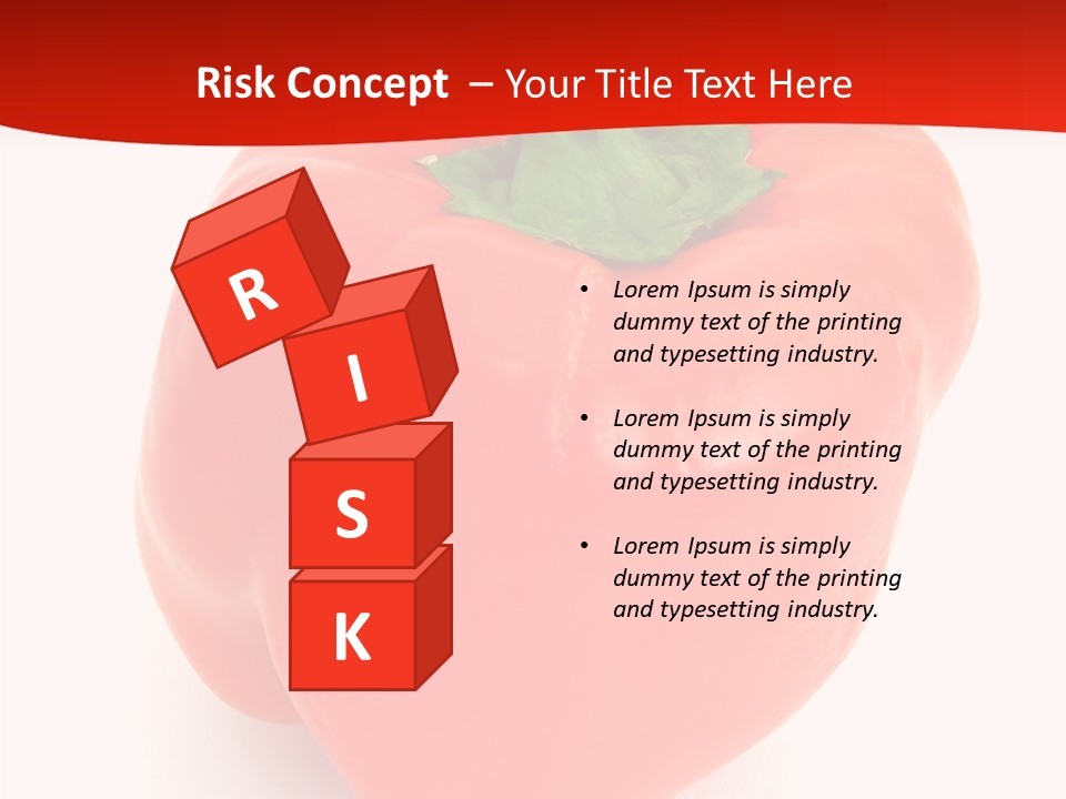 Red Vegetable Pepper PowerPoint Template