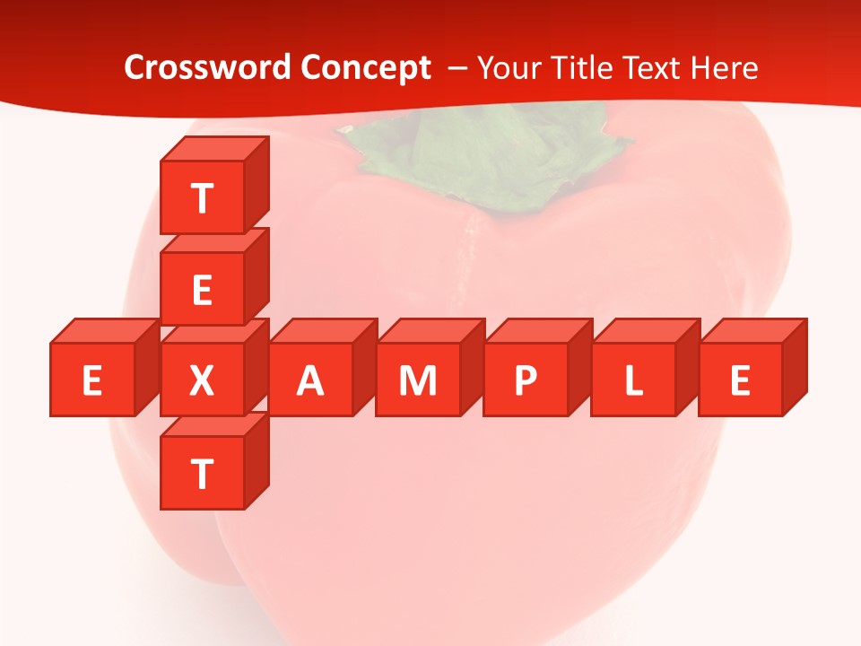 Red Vegetable Pepper PowerPoint Template
