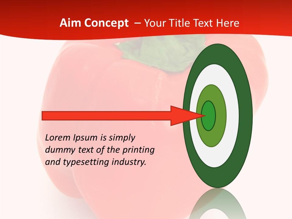 Red Vegetable Pepper PowerPoint Template