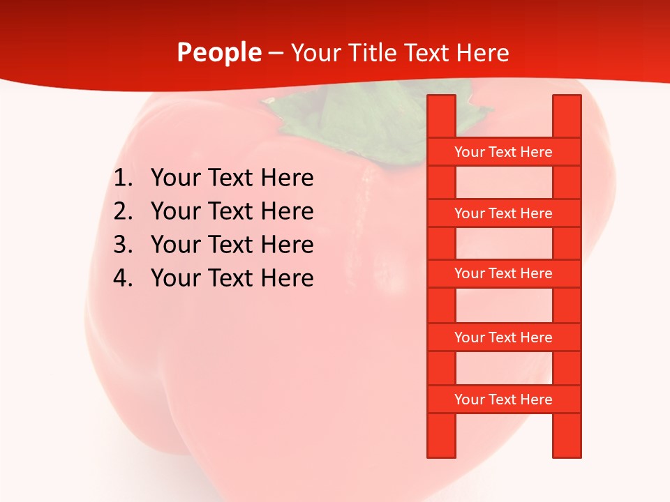 Red Vegetable Pepper PowerPoint Template