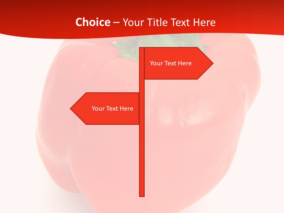 Red Vegetable Pepper PowerPoint Template