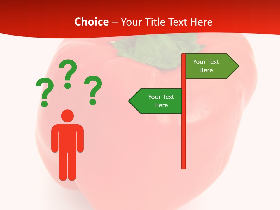 Red Vegetable Pepper PowerPoint Template
