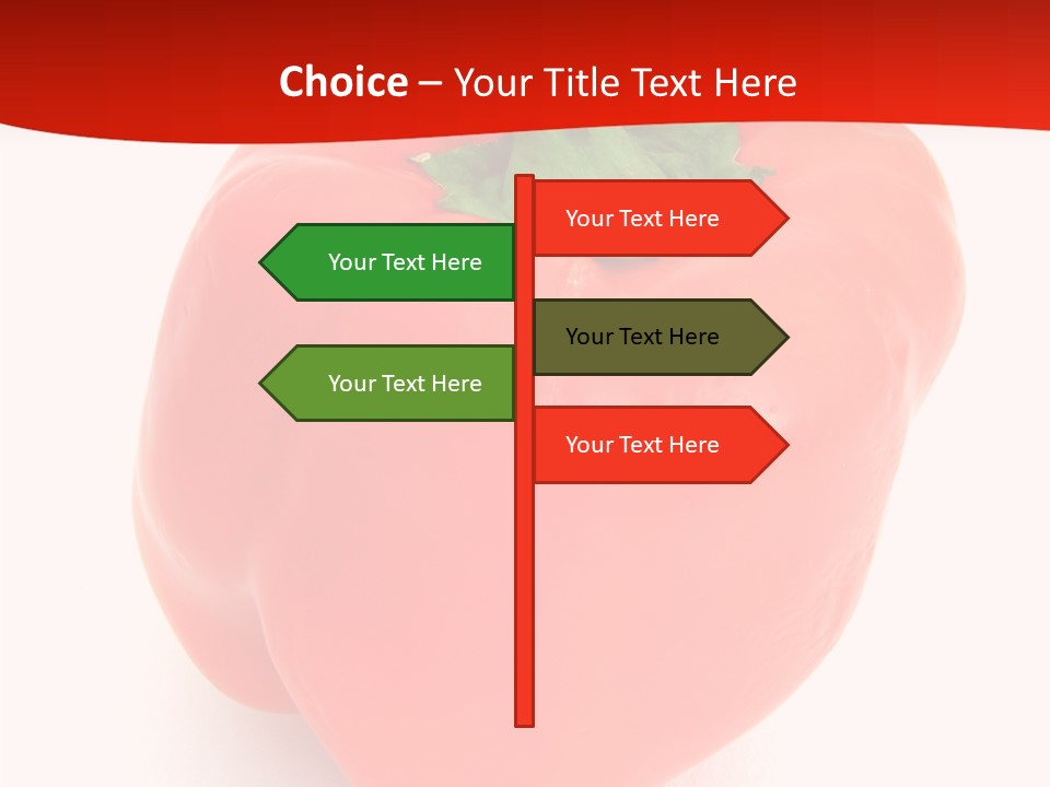 Red Vegetable Pepper PowerPoint Template