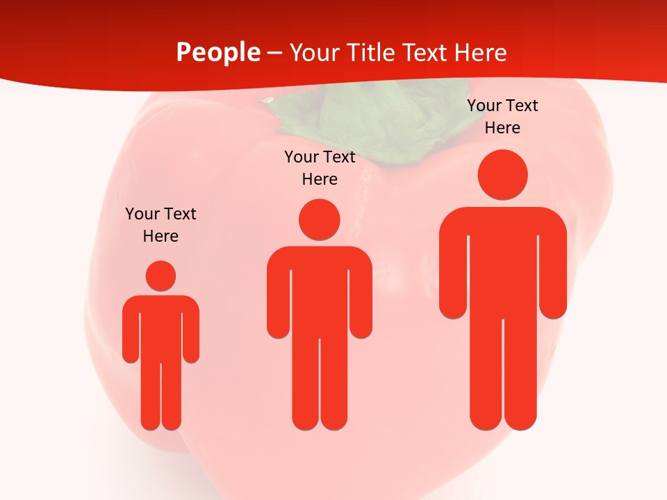 Red Vegetable Pepper PowerPoint Template