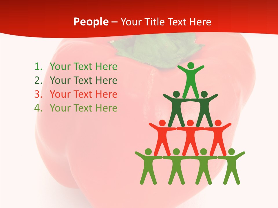 Red Vegetable Pepper PowerPoint Template