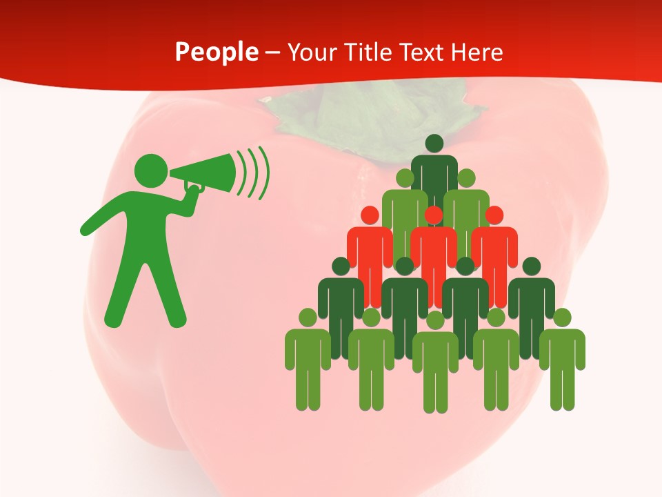 Red Vegetable Pepper PowerPoint Template