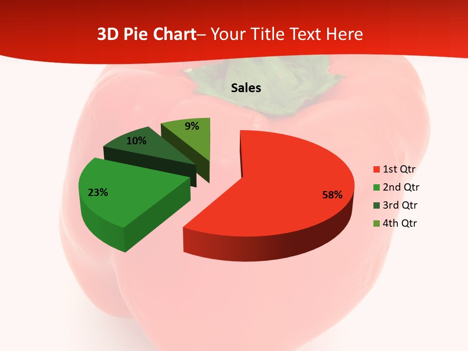 Red Vegetable Pepper PowerPoint Template