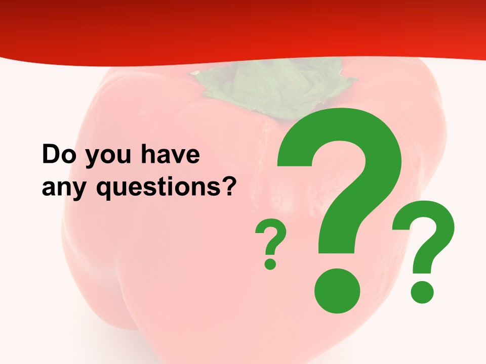 Red Vegetable Pepper PowerPoint Template