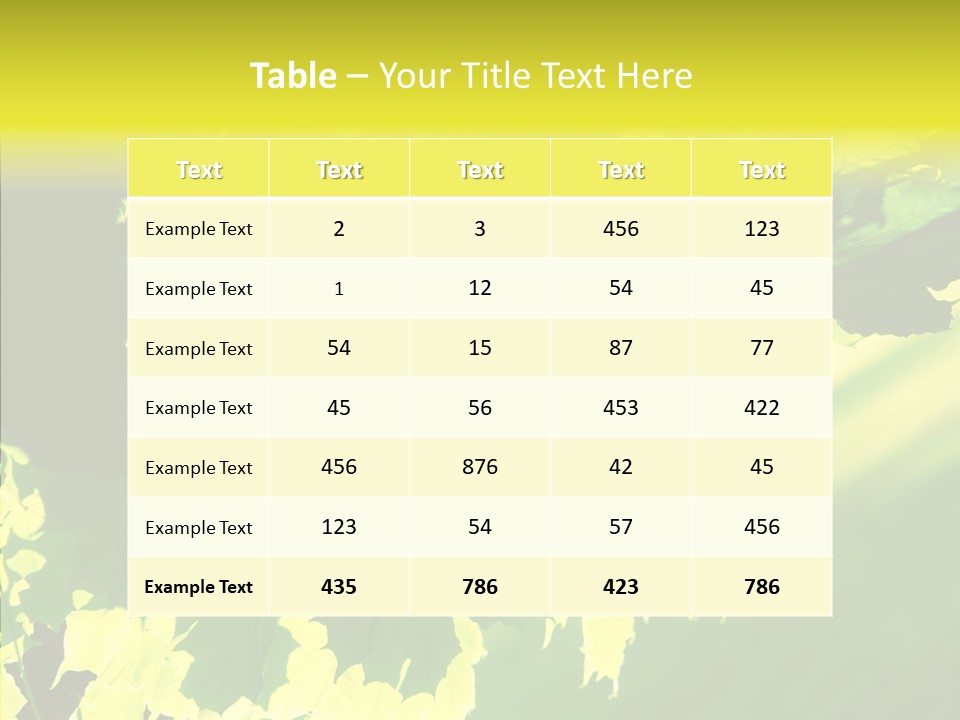 Detail Tree Spring PowerPoint Template