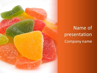 Delicacy Candy Yellow PowerPoint Template