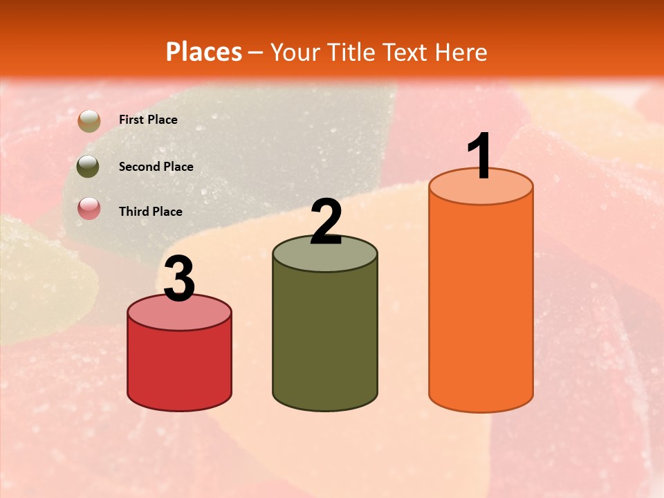 Delicacy Candy Yellow PowerPoint Template