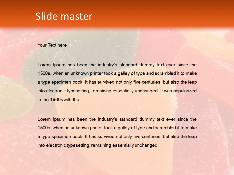 Delicacy Candy Yellow PowerPoint Template