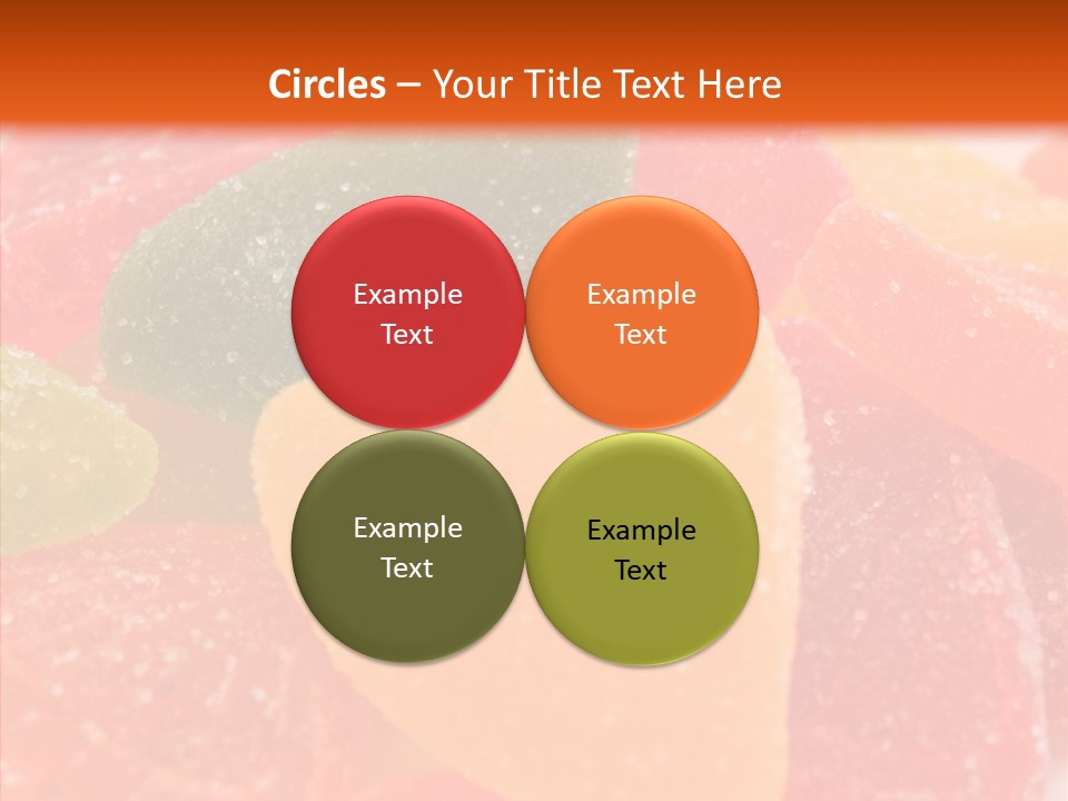 Delicacy Candy Yellow PowerPoint Template