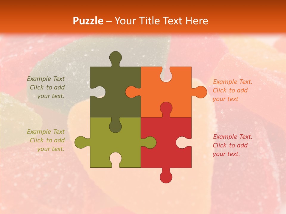 Delicacy Candy Yellow PowerPoint Template